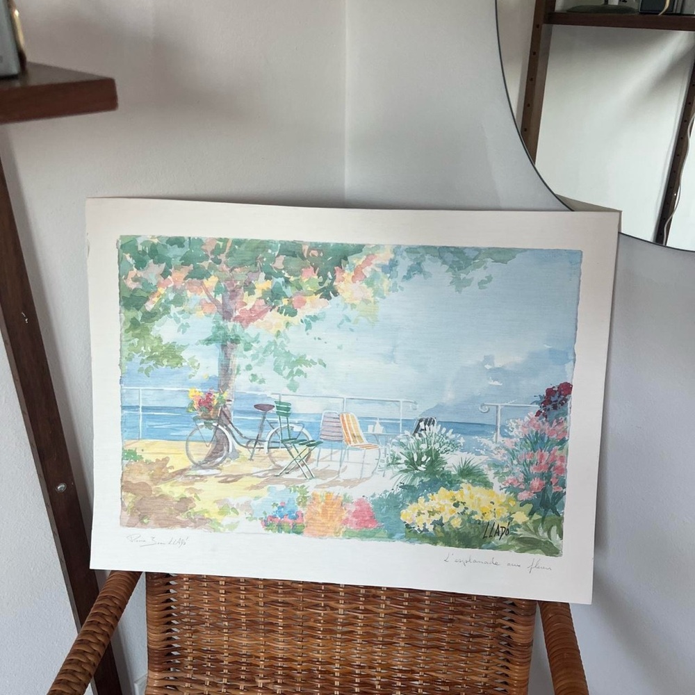 Scenic Bicycle and Beach Art Print